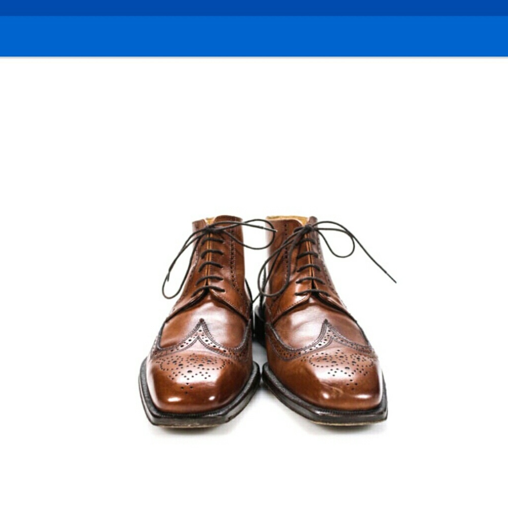 Canali mens half boot shoes, Italian, Tan, US 8